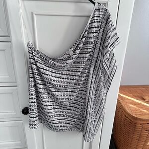 Cato Black and White Striped Blouse